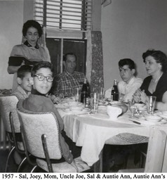 1957 - Sal, Joey, Mom, Uncle Joe,    Sal & Auntie Ann, Auntie Ann's