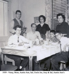 1959 - Vinny, Mom, Auntie Ann, Sal,    Uncle Joe, Joey & Sal, Auntie Annn's